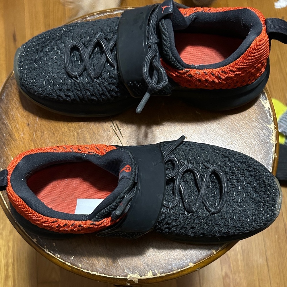 Jordan Trainer 2 Flyknit Orange Black Men's Athletic Shoes size 7